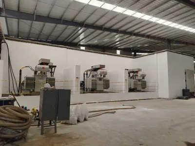 Interior of an industrial control room housing plant equipment